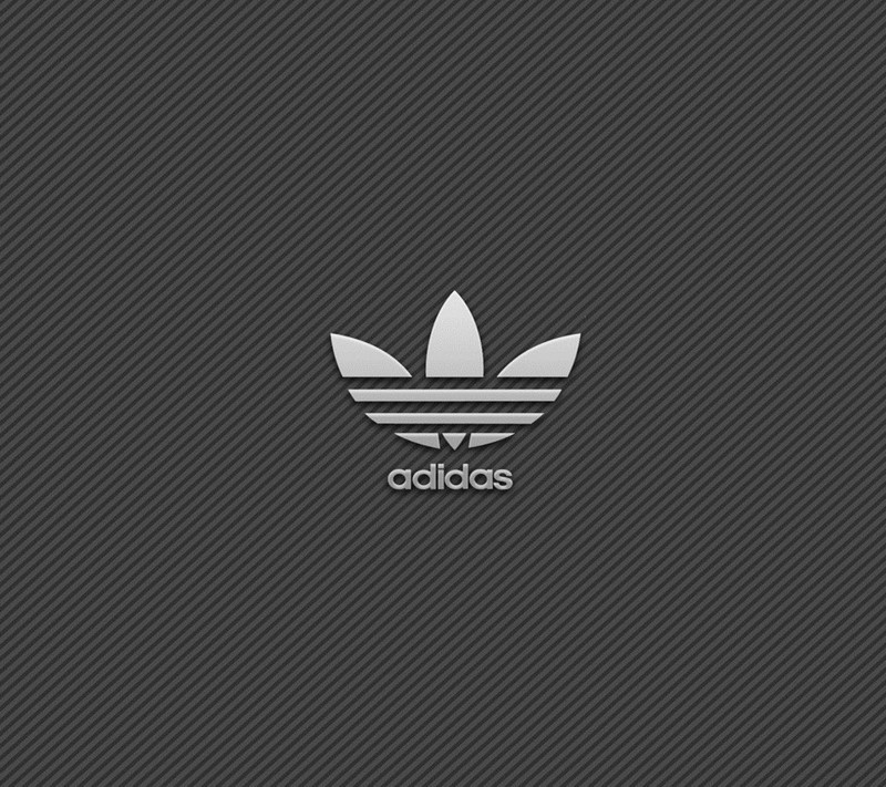 Черно-белые обои с белым логотипом adidas (jetjt, tetjh)