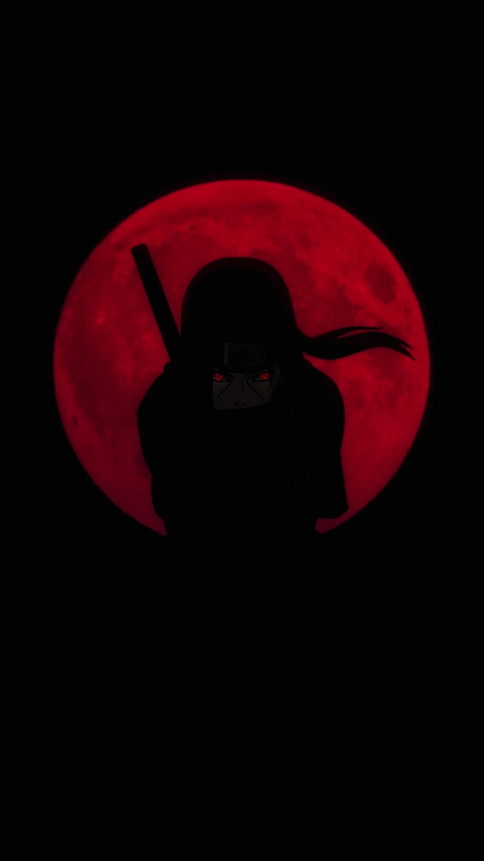 Lade blut, itachi, mond, naruto, sharingan Hintergrund herunter