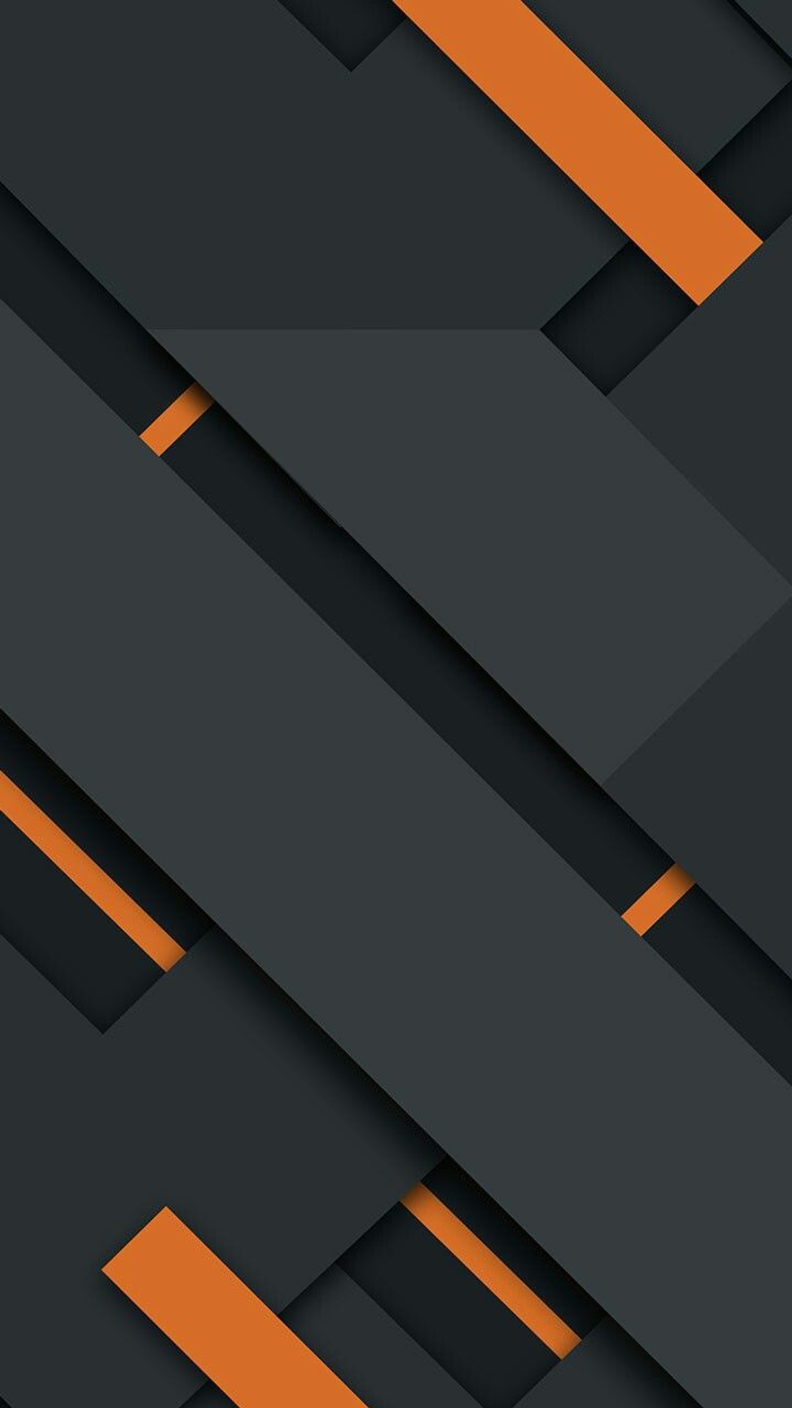 Un primer plano de un fondo negro y naranja con algunos cuadrados (android, negro, oscuro, diseño, material)