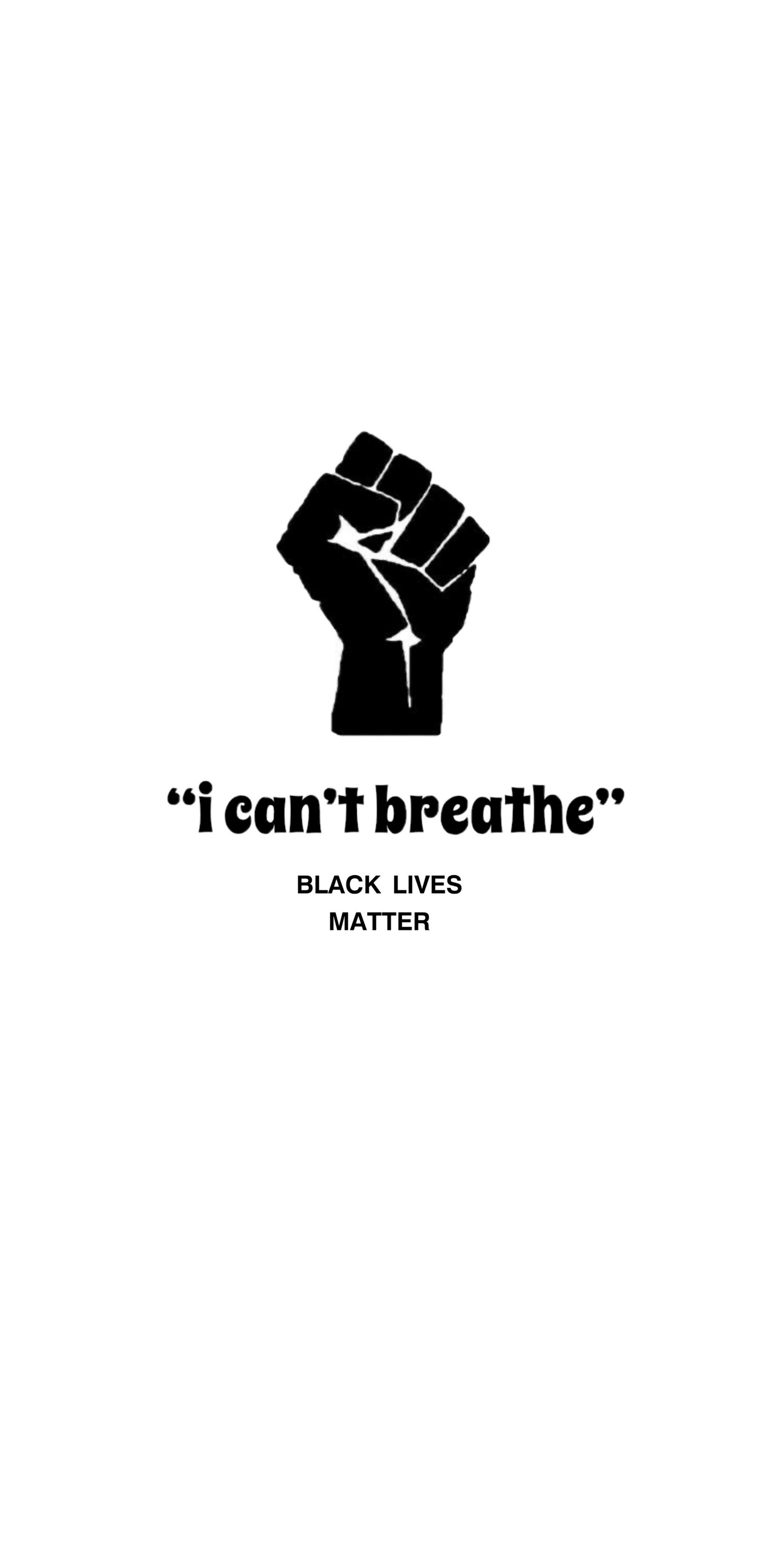 Un cartel de 'black lives matter' con un puño en el medio (negro, las vidas negras importan, end racism, george floyd, justicia)