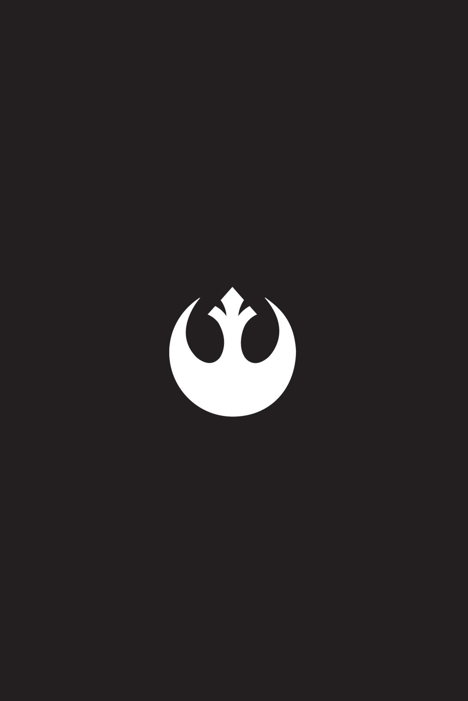 Uma foto em preto e branco de um símbolo de star wars (minimalista, rebel alliance, star wars)