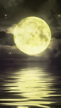 full moon, nature wallpaper