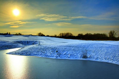 водные ресурсы, вода, природа, зима, снег