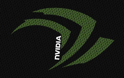 Логотип NVIDIA GeForce на текстурированном черном фоне