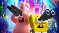 SpongeBob and Patrick Stargazing in a Colorful Underwater Adventure from "The SpongeBob Movie: Sponge on the Run" (2020)