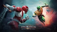 Power Rangers: Battle for the Grid - Epic Showdown Between Red and Green Rangers