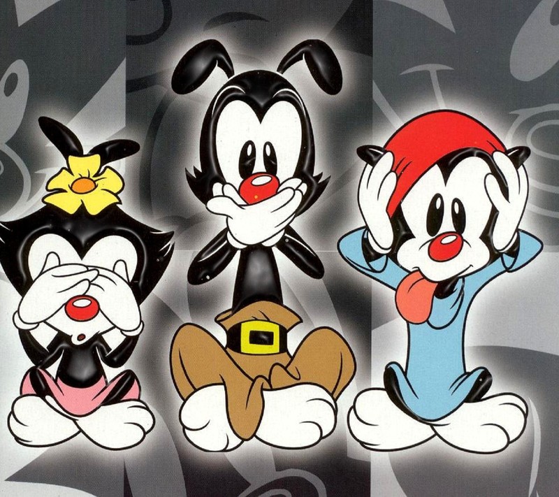 Мультяшные персонажи группы из трех кошек и собаки (animaniacs, мультфильм)