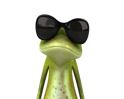 coole frosch, coole brille