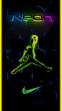 jorden, neon, nike wallpaper