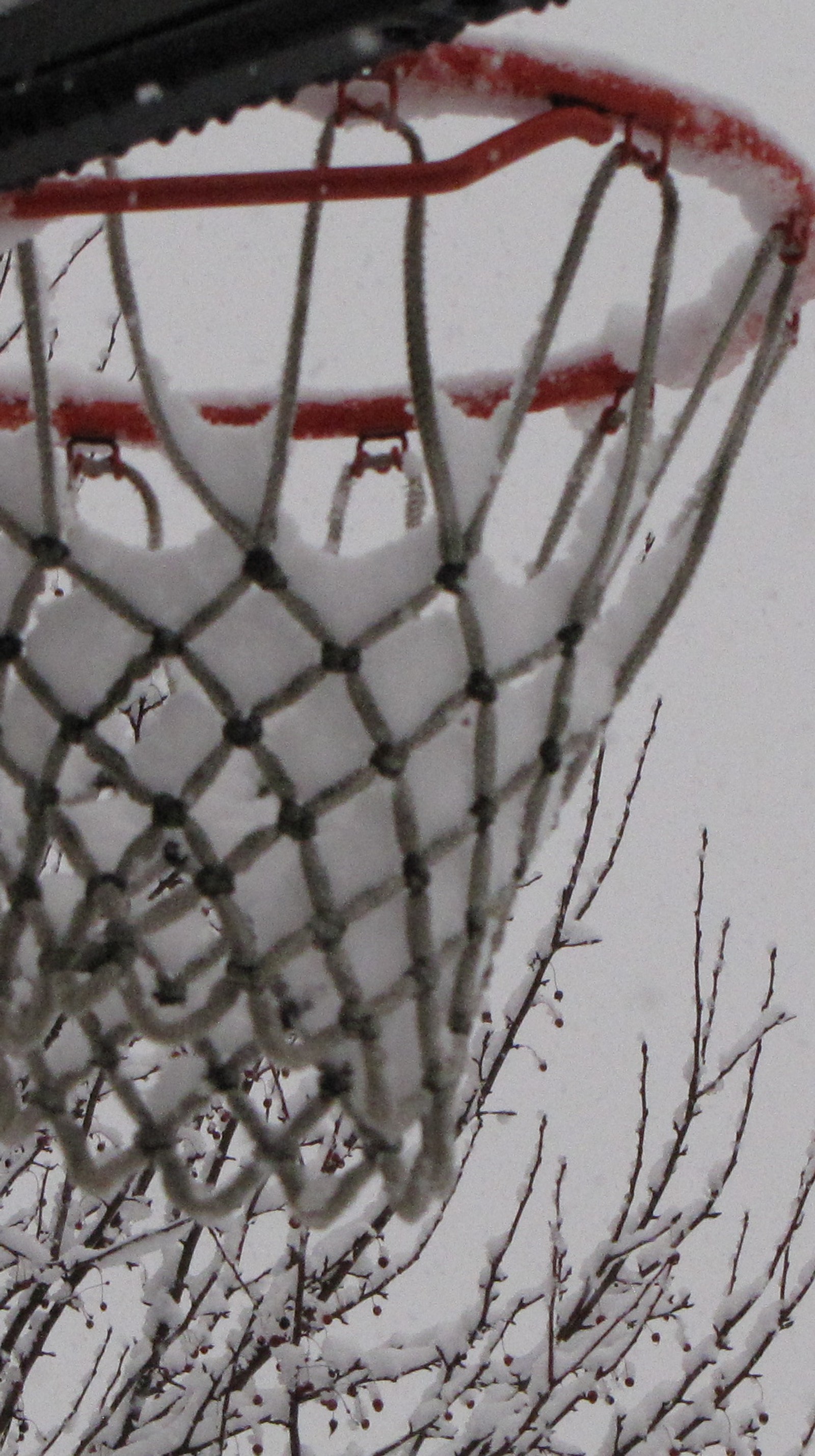 Baixar papel de parede basquetebol, aros, aro, neve, tempestade