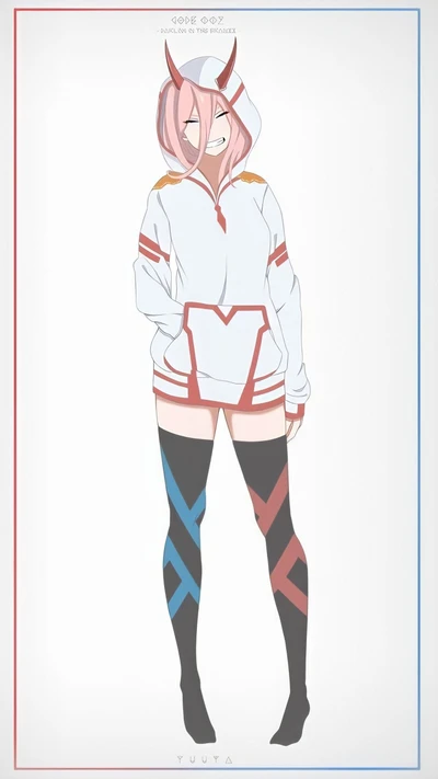 anime, cute, darling in the franxx, girl, zero two