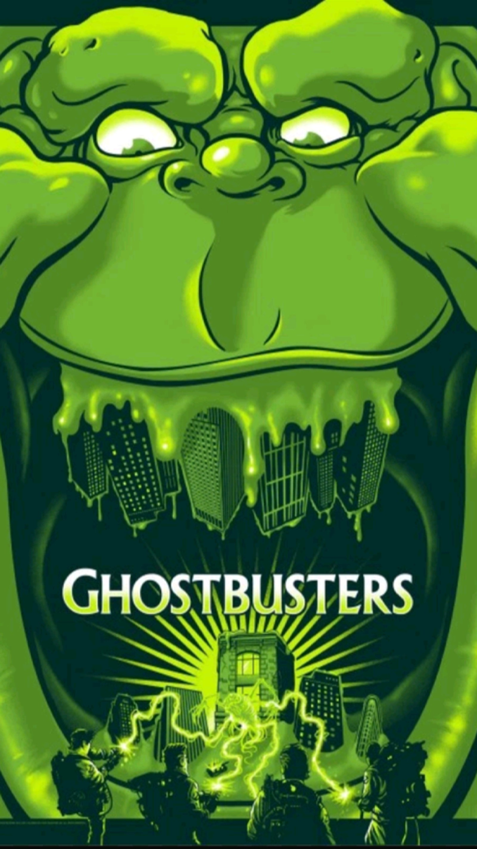 Скачать обои охотники за привидениями, ghostbusters, слимер, slimer