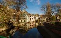 paris, waterway, reflection, canal, water