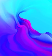 Colorful abstract swirl pattern in electric blue, magenta, and violet tones.