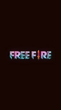 Logo vibrant de "Free Fire" sur fond sombre