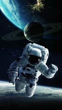 universe, star, astronaute, earth wallpaper