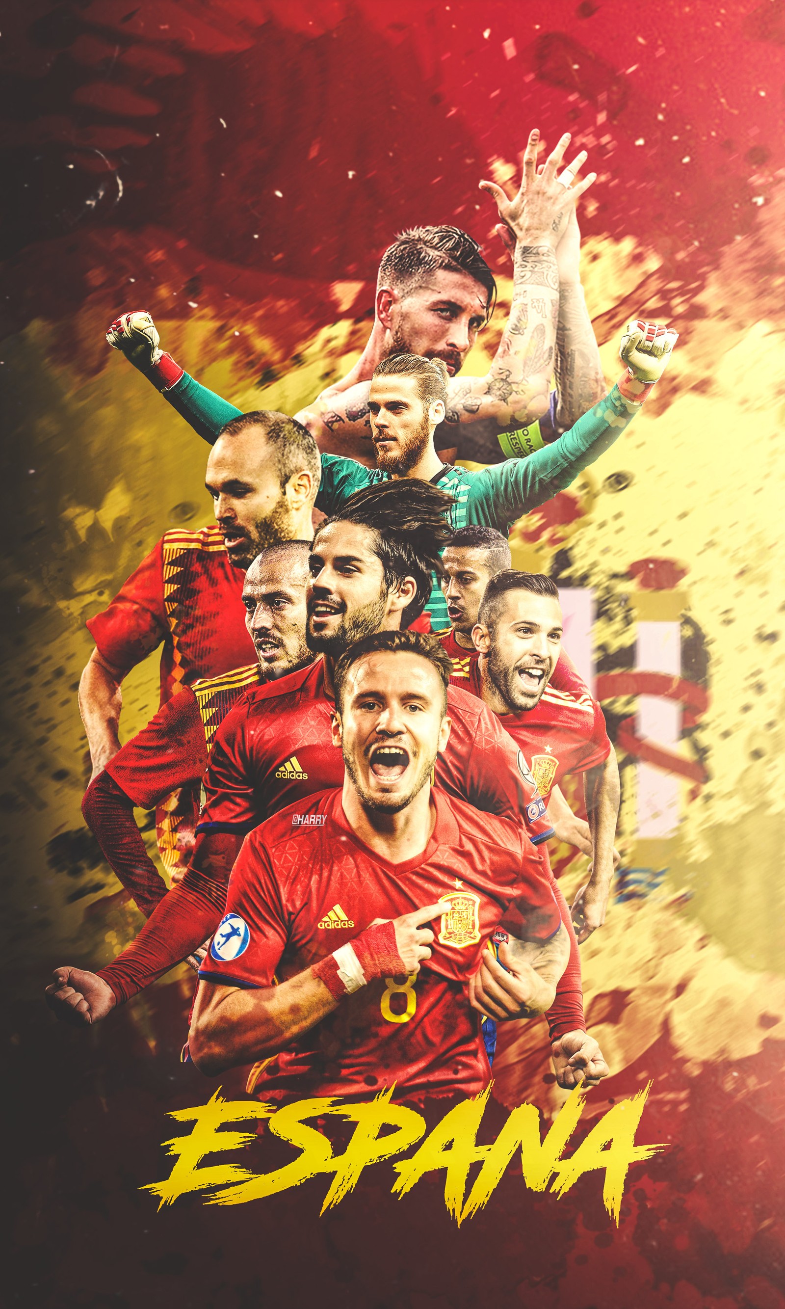 de gea, iniesta, isco, jordi alba, laliga wallpaper