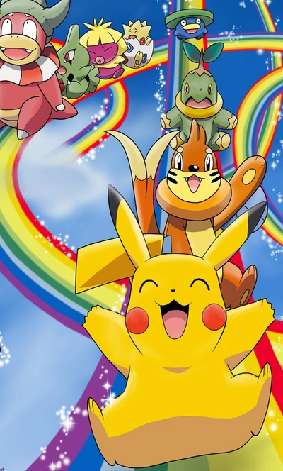 Aventura Pokémon vibrante com Pikachu e amigos