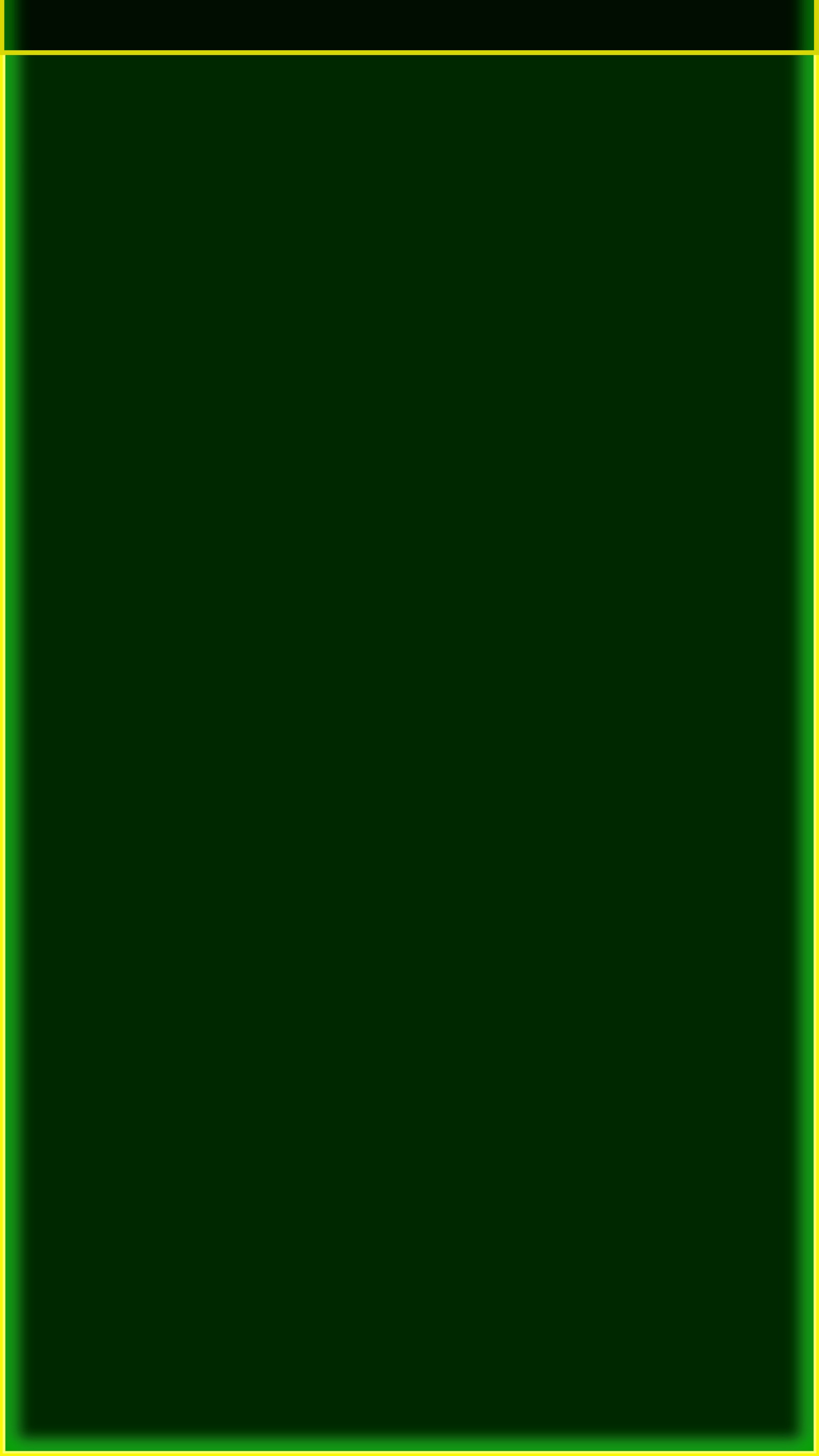 A close up of a green square with a yellow border (abstract, basic, bubu, edge, galaxy edge)