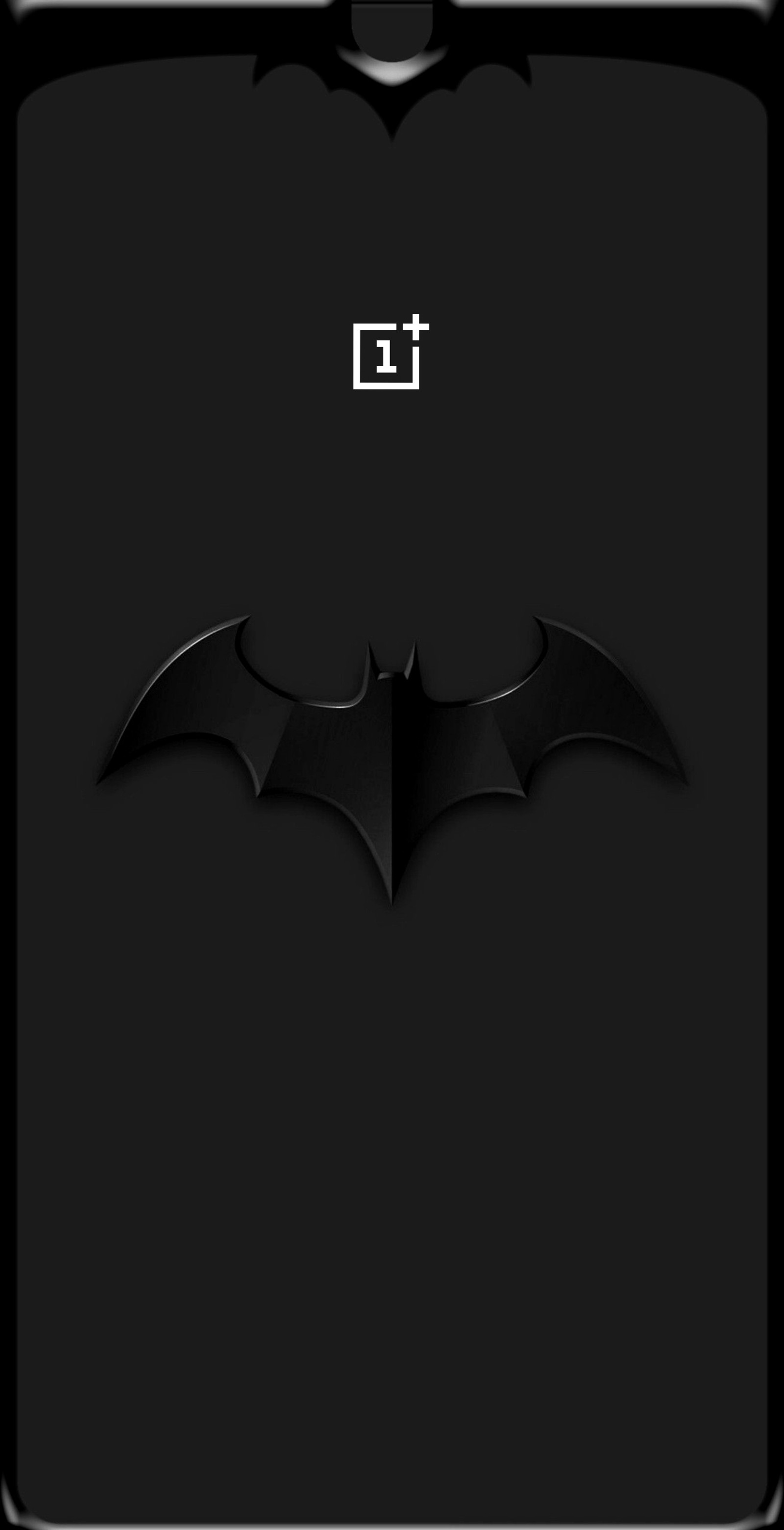 Batman-logo auf schwarzem hintergrund (logo, oneplus, one plus, qhd)