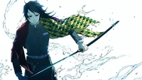 tomioka, giyuu, kimetsu no yaiba, anime