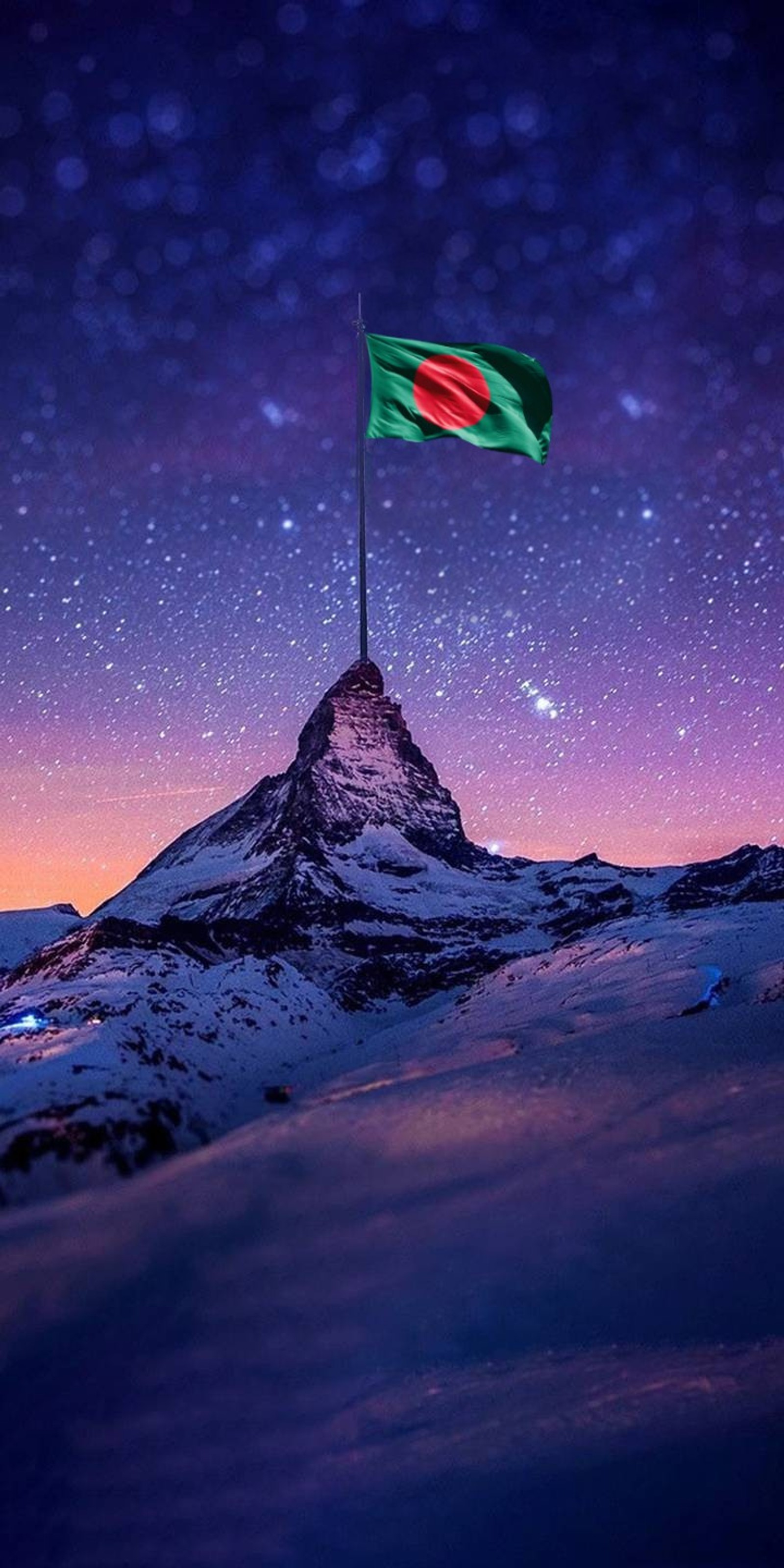 Descargar fondo de pantalla bangladesh, bandera, hrimon, montaña, noche