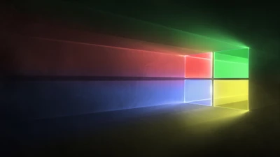 Fond d'art numérique coloré de Windows 10