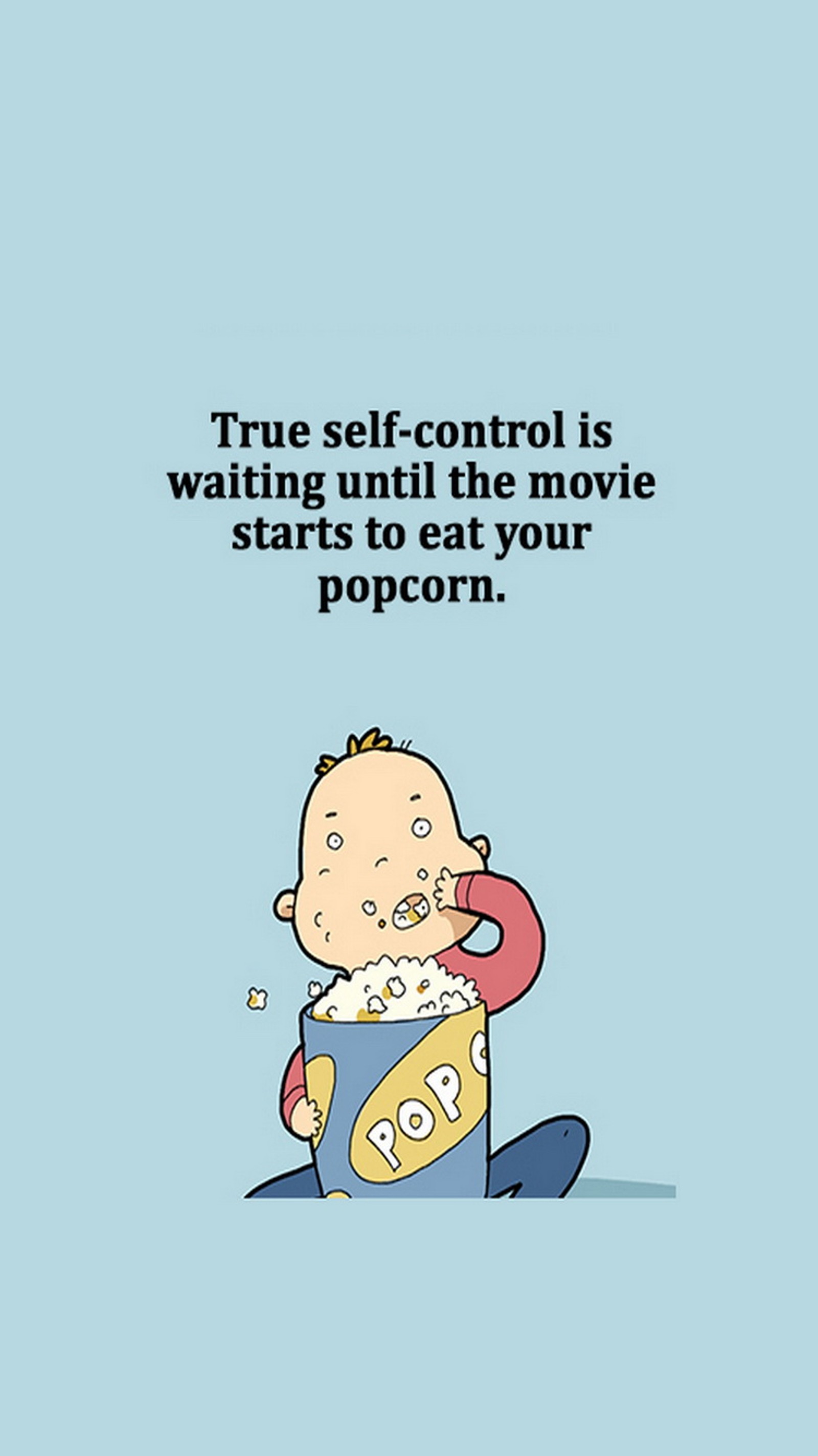 control, eat, movie, popcorn, self Download Wallpaper