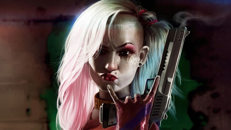 Харли в мире самоубийц с пушками (harley quinn, оружие, dc comics, комиксы, антигерой)