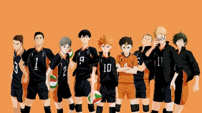 Equipo de voleibol Karasuno: Unidad y fuerza en Haikyuu!