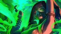 Viper from Valorant: Embracing Toxicity in a Neon Green Aura