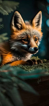 red fox, arctic fox, table, fox, nature wallpaper