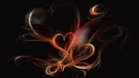 design, heart, art, fractal art, graphics wallpaper