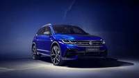 Volkswagen Tiguan R: Striking Blue SUV Showcase with Dynamic Design