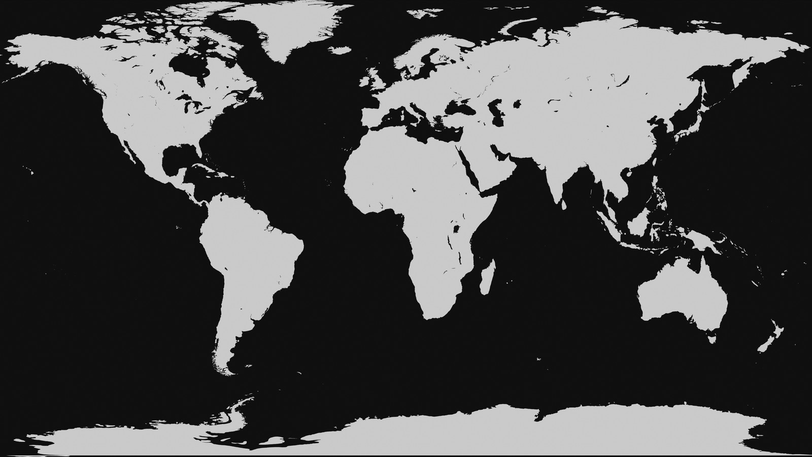 Eine karte der welt mit schwarzem hintergrund (weltkarte, schwarz weiß, 5k, monochromer hintergrund, welt)