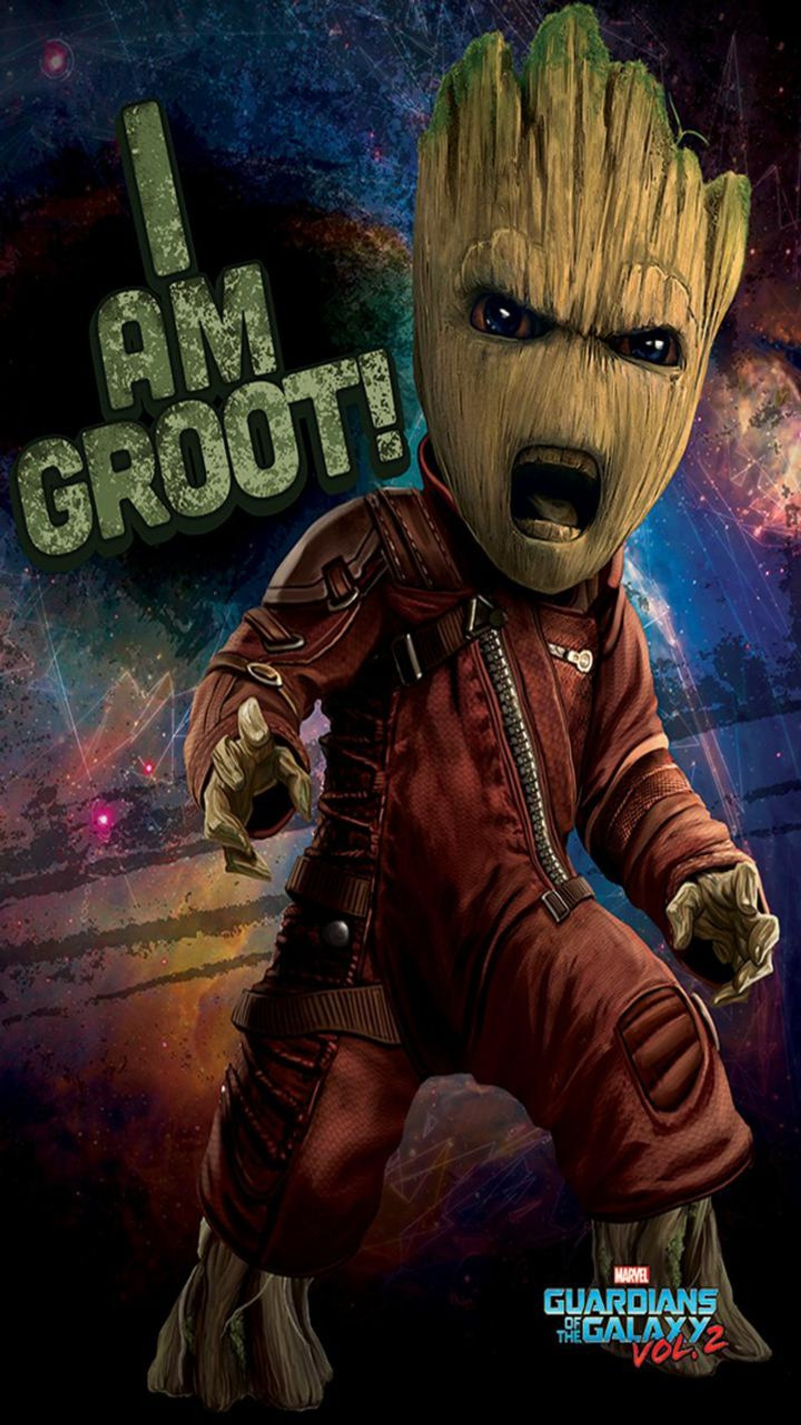 Un primer plano de un grooter con otro grooter encima (groot, película)