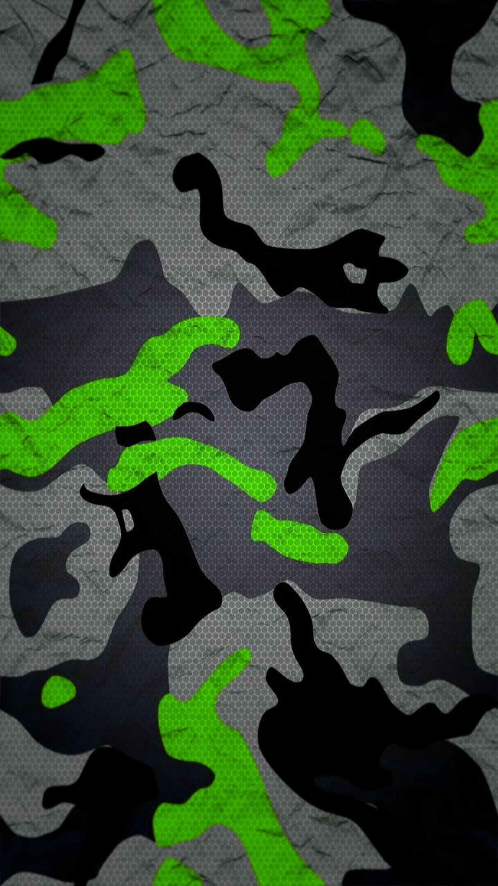 A close up of a camouflage pattern with green and black (abstract, art, black, design, green)