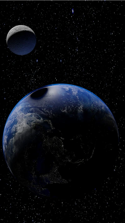 3d, earth, globe, moon, planet