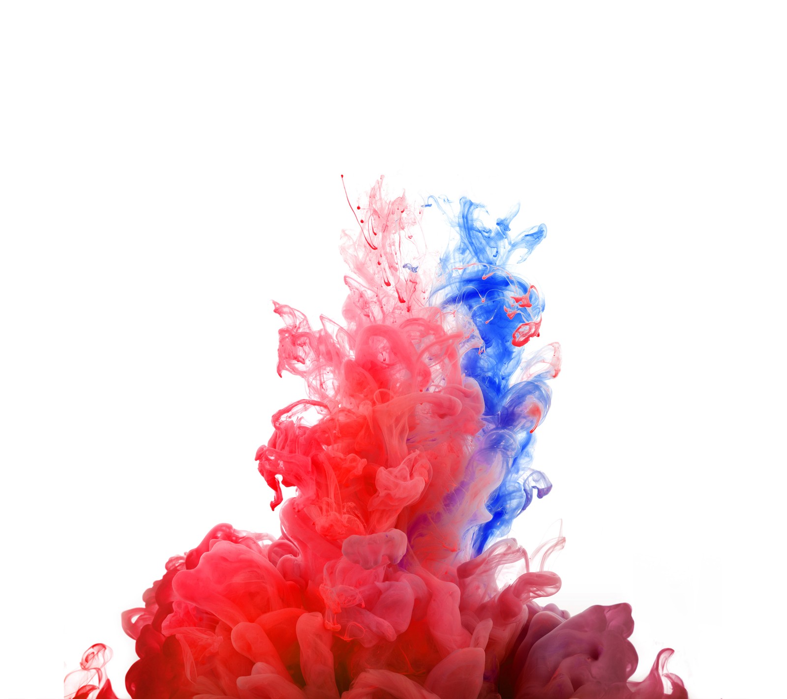 A close up of a red and blue liquid in water (abstract, android, colour, g3, lg)