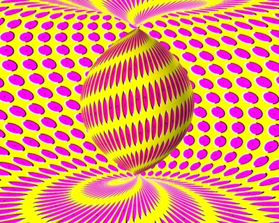 Vibrant Twist Clock Illusion in Pink and Yellow