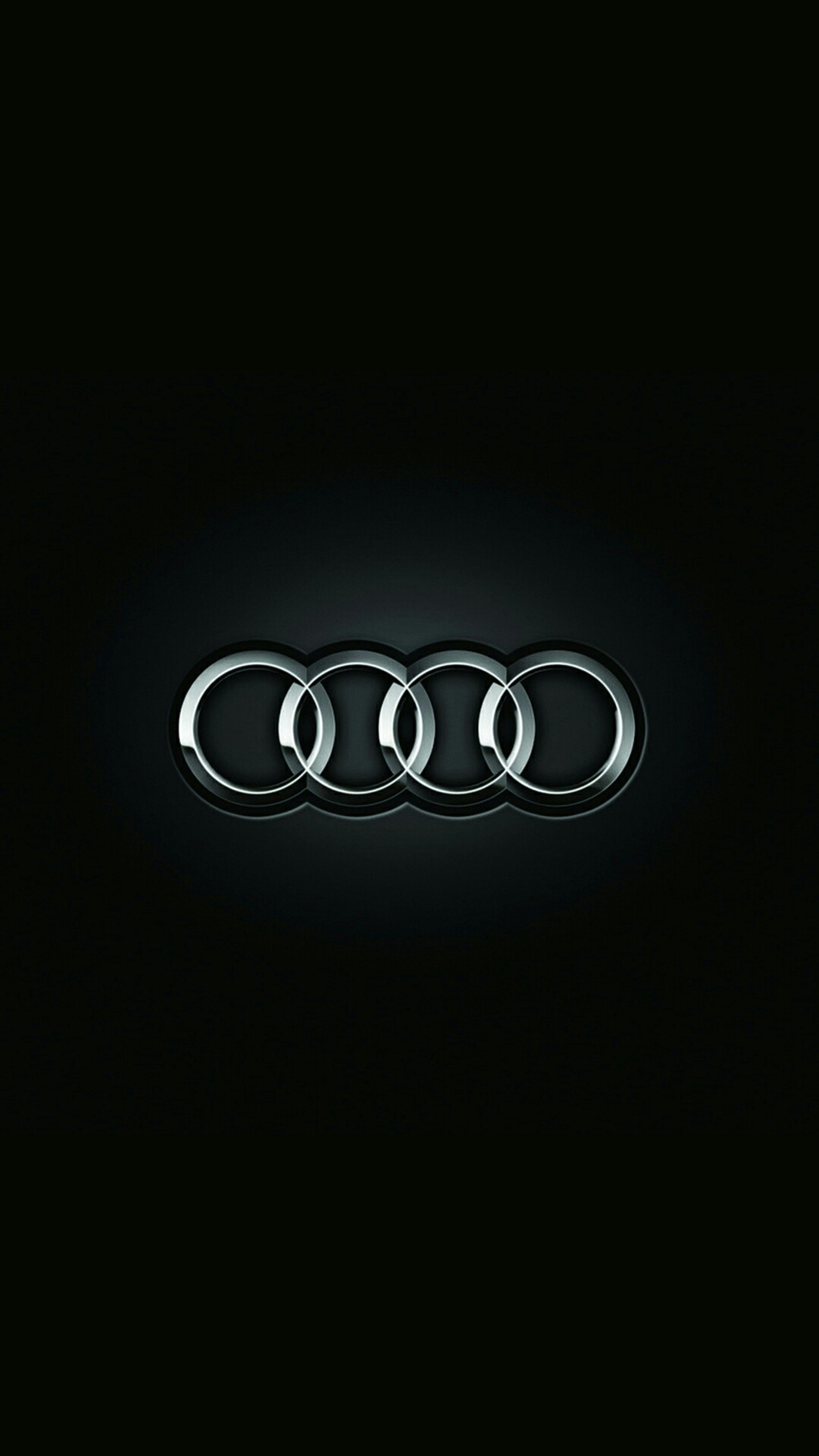 Logo de audi en fondo negro. (audi, logotipo)