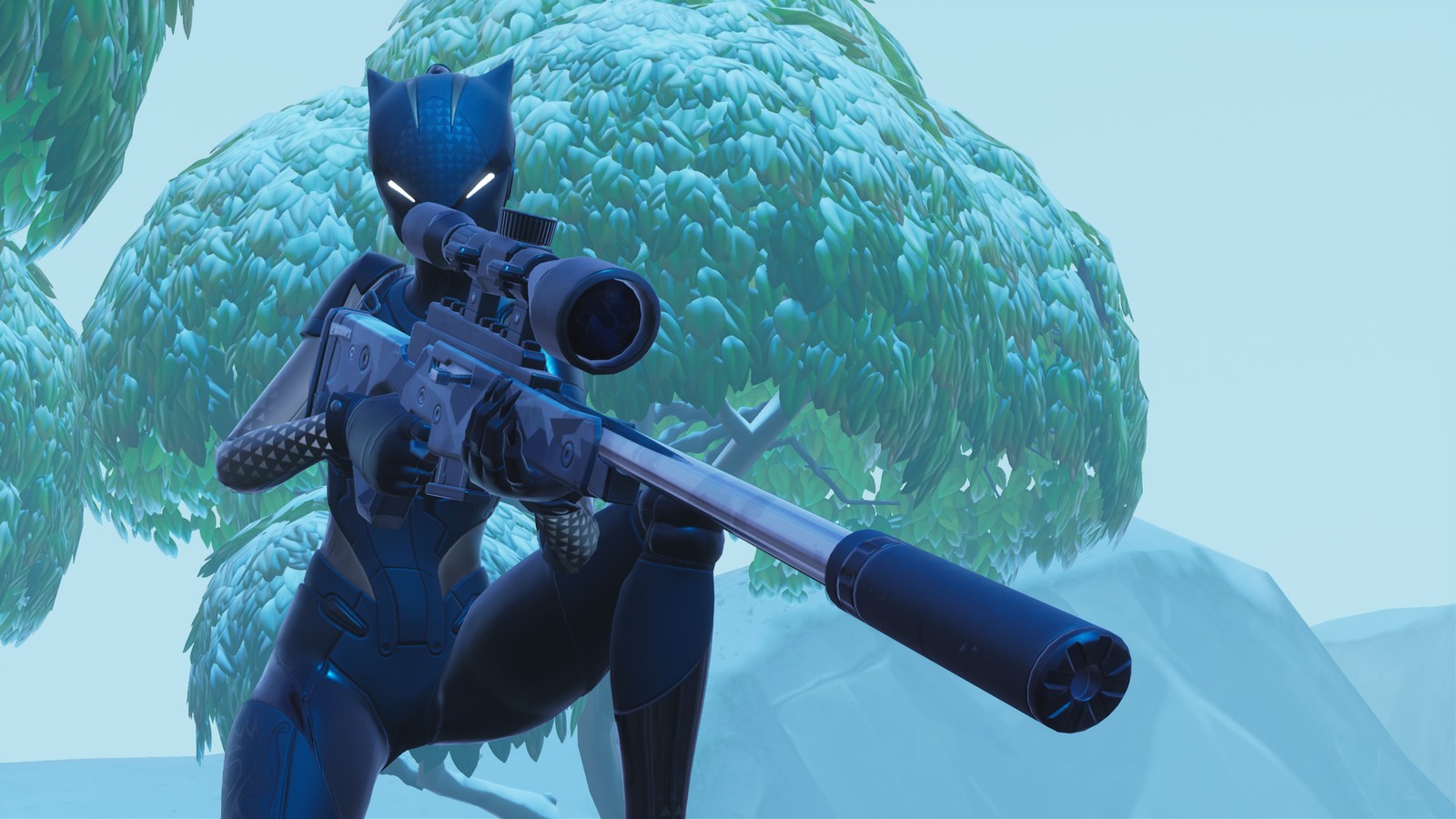 Téléchargez le fond d'écran fortnite battle royale, jeu vidéo, lynx, fusil de sniper