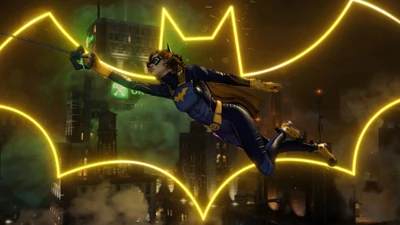 Batgirl Soars Through Gotham: Gotham Knights Logo