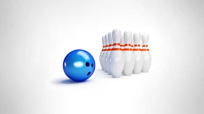 bowling, fond blanc, sports, fond décran 4k