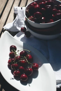 cherry, berry, fruit, food, cranberry wallpaper