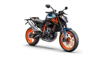 KTM 890 Duke R - Motocicleta deportiva 2022 sobre fondo blanco