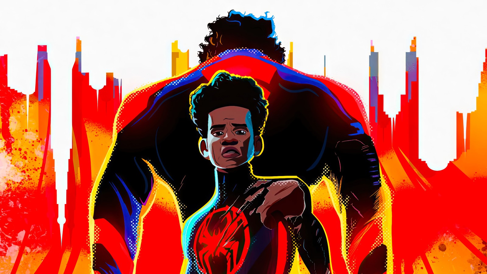 Скачать обои человек паук через вселенные, spider man across the spider verse, фильм, человек паук, spiderman