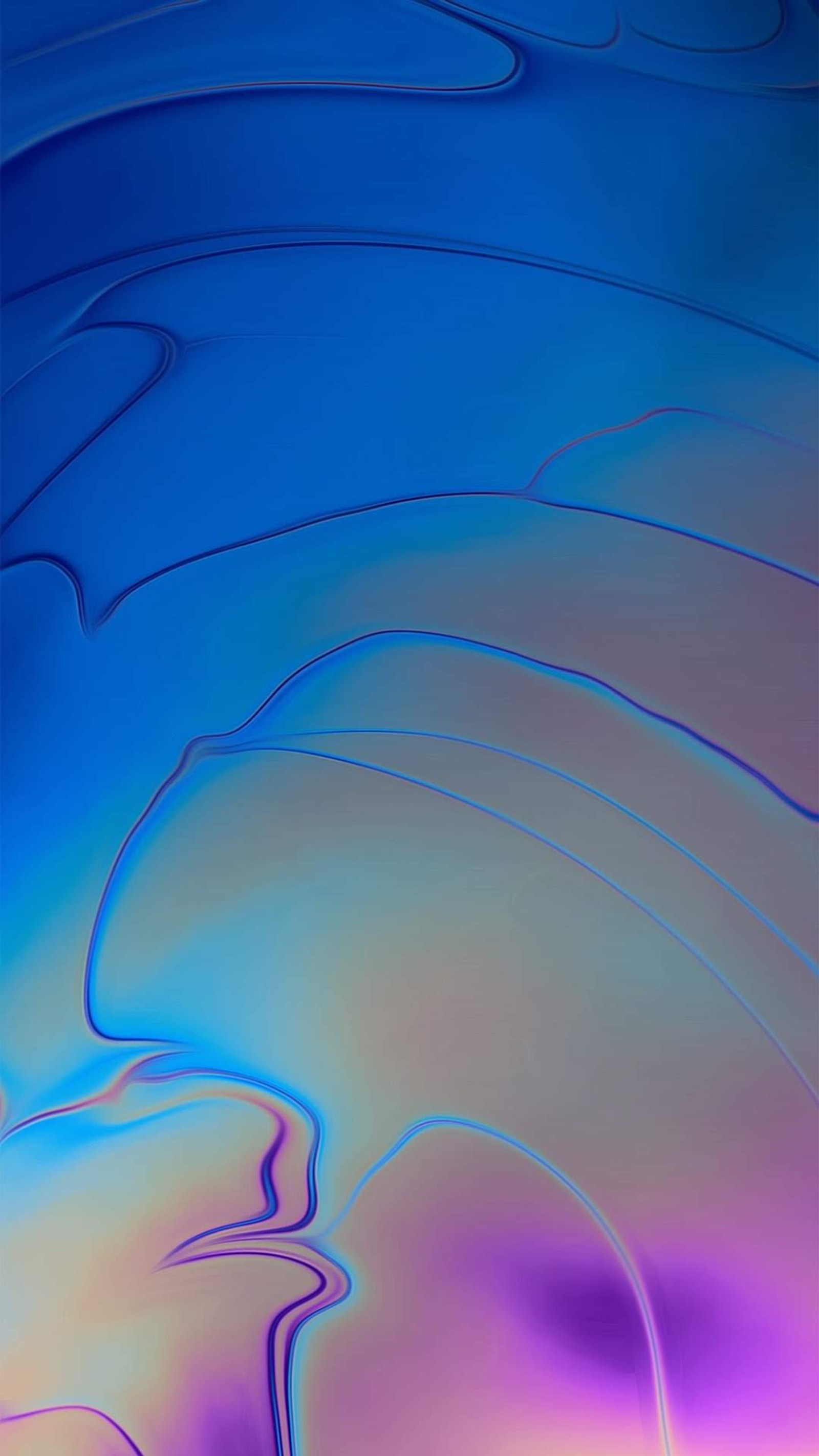 A close up of a cell phone with a blue and purple background (macbook pro, apple, iphone, macbook pro 2018, apples)