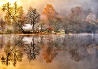 painting, art, artist, reflection, nature wallpaper