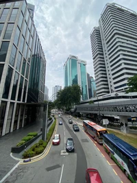 Paisagem urbana: Uma mistura de arquitetura moderna e natureza